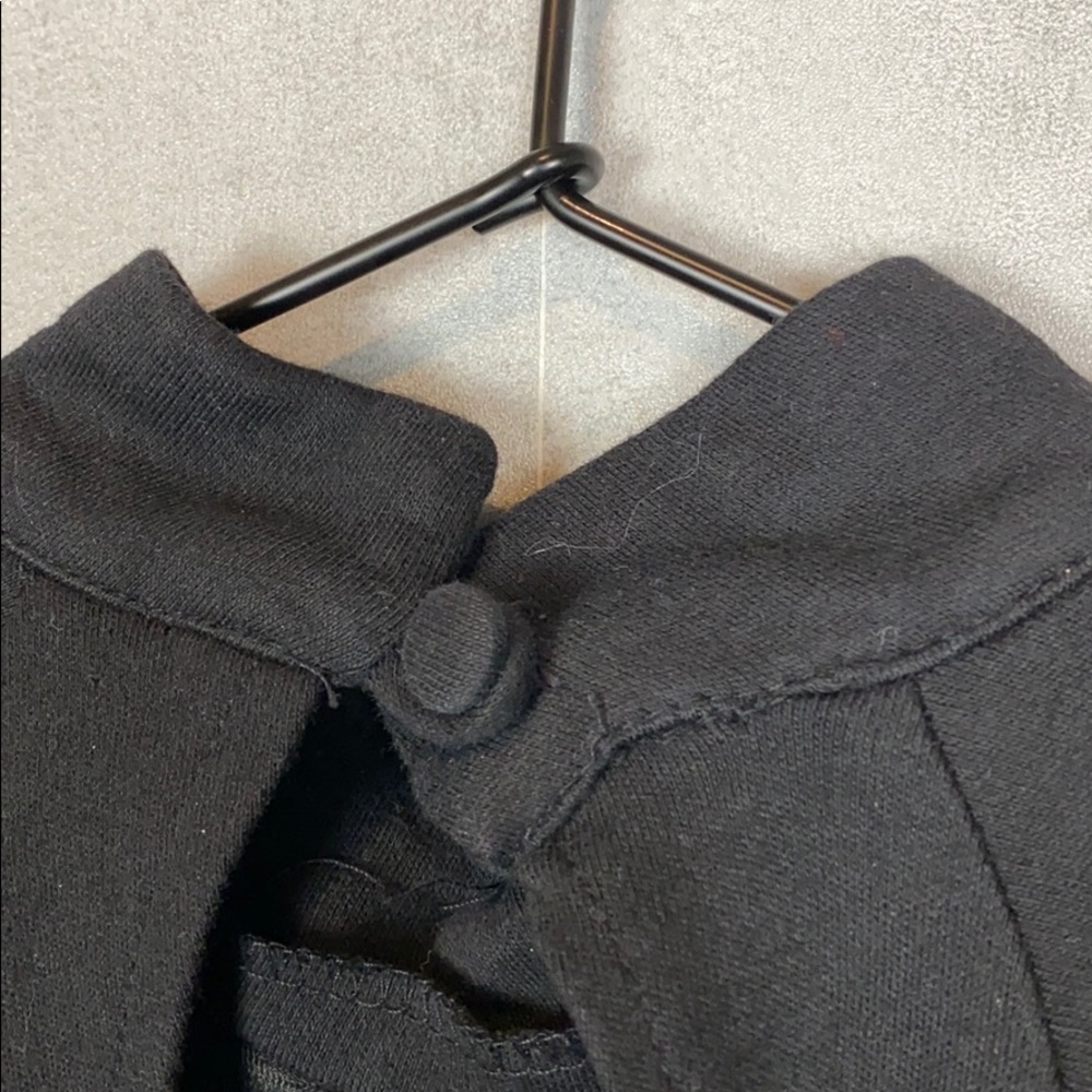 Vintage 80s black cotton cinched waist - Picture 8 of 10